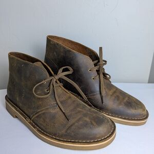 Clarks BushAcre Rugged Distressed Chukka Boots 10.5 Essential Everyday Workwear